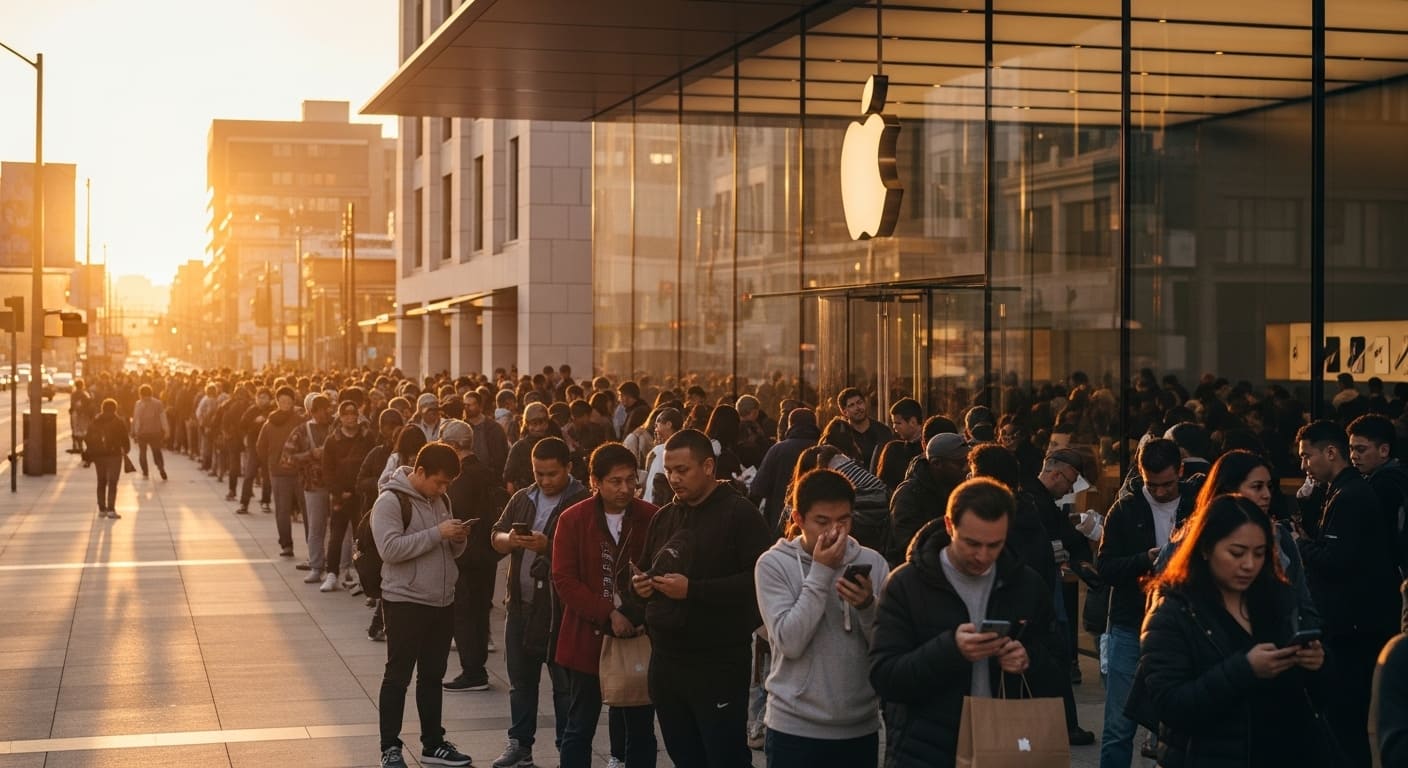 Foldable iPhone Ultra concept showing launch day challenges and futuristic smartphone design